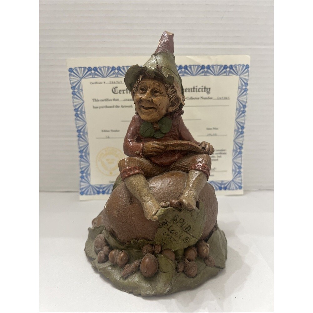 Tom Clark Spud Gnome #16 1983 Cairn Studio Figurine Signed COA Vintage Collectib